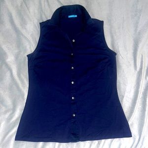J. McLaughlin Button Up Sleeveless Top